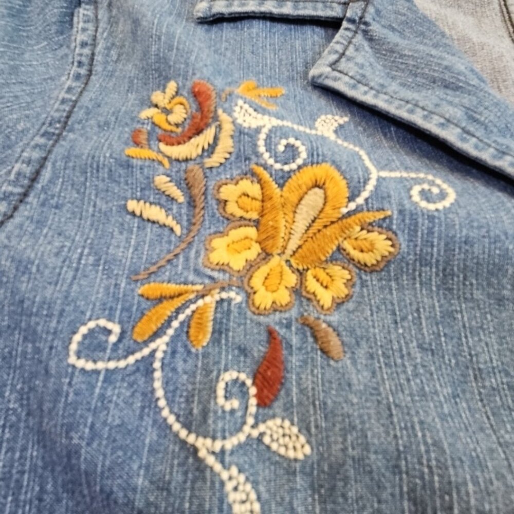 Classic Elements Button-Up Denim Jacket Women's L… - image 3